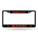Oregon State Beavers Black Metal License Plate Frame (Printed Insert)