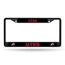 Utah Utes Black Metal License Plate Frame (Printed Insert)