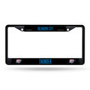 Oklahoma City Thunder Black Metal License Plate Frame (Printed Insert)