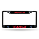 Washington Wizards Black Metal License Plate Frame (Printed Insert)