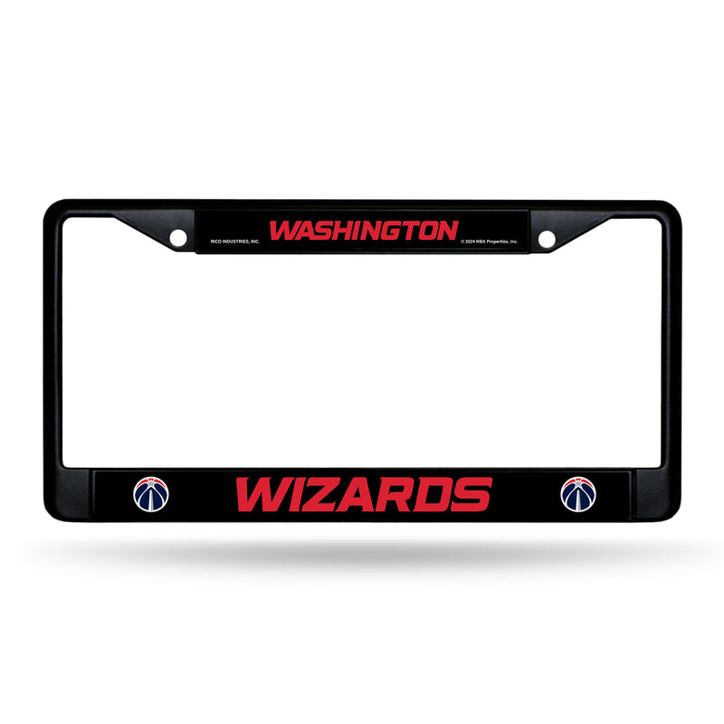 Washington Wizards Black Metal License Plate Frame (Printed Insert)