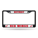 NHL Detroit Red Wings 12" x 6" Black Metal Car/Truck Frame Automobile Accessory By Rico Industries