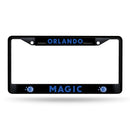 Orlando Magic Black Metal License Plate Frame (Printed Inserts)