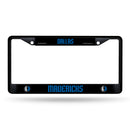 Dallas Mavericks Black Metal License Plate Frame (Printed Insert)