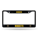 Denver Nuggets Black Metal License Plate Frame (Printed Insert)
