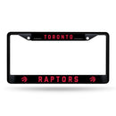 Toronto Raptors Black Metal License Plate Frame (Printed Insert)