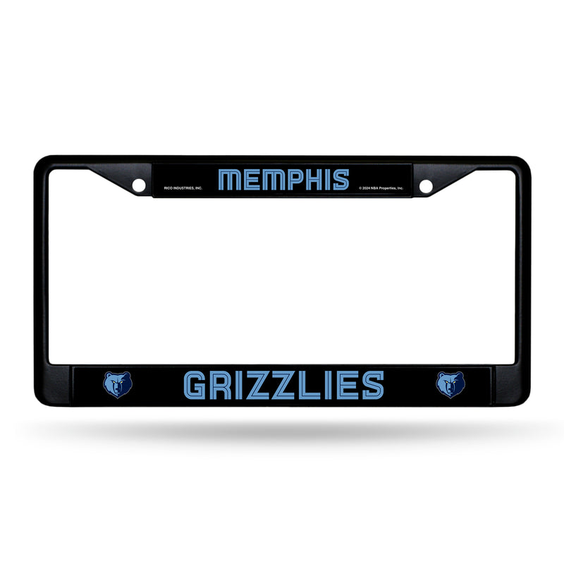 Memphis Grizzlies Black Metal License Plate Frame (Printed Insert)