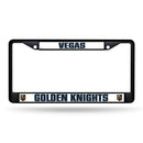 NHL Vegas Golden Knights 12" x 6" Black Metal Car/Truck Frame Automobile Accessory By Rico Industries