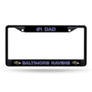 # 1 Dad Ravens Black Chrome Frame
