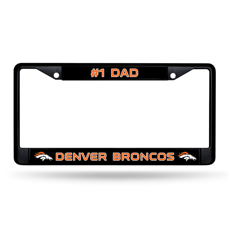 # 1 Dad Broncos Black Chrome Frame