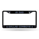 # 1 Dad Cowboys Black Chrome Frame