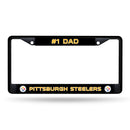 # 1 Dad Steelers Black Chrome Frame