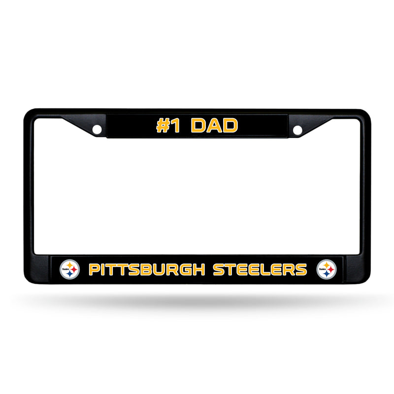 # 1 Dad Steelers Black Chrome Frame