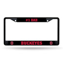 #1 Dad Ohio State Black Chrome Frame