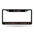 # 1 Dad Vikings Black Chrome Frame