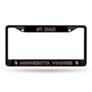 # 1 Dad Vikings Black Chrome Frame
