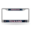Houston Texans Chrome License Plate Frame (Printed Insert)