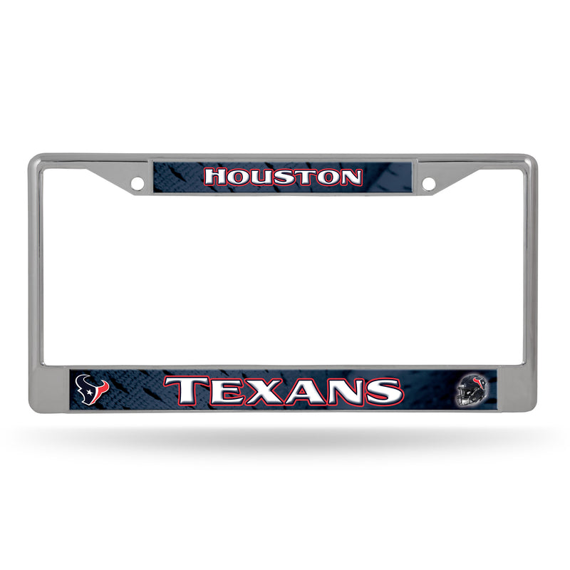 Houston Texans Chrome License Plate Frame (Printed Insert)