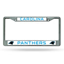 NFL Carolina Panthers 12" x 6" Silver Chrome Car/Truck/SUV Auto Accessory By Rico Industries
