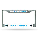 NFL Carolina Panthers 12" x 6" Silver Chrome Car/Truck/SUV Auto Accessory By Rico Industries