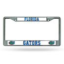 NCAA Florida Gators 12" x 6" Silver Chrome Car/Truck/SUV Auto Accessory By Rico Industries