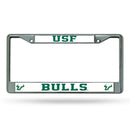 NCAA South Florida Bulls 12" x 6" Silver Chrome Car/Truck/SUV Auto Accessory By Rico Industries