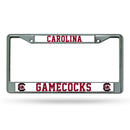 NCAA South Carolina Gamecocks 12" x 6" Silver Chrome Car/Truck/SUV Auto Accessory By Rico Industries