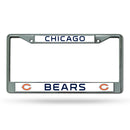 NFL Chicago Bears 12" x 6" Silver Chrome Car/Truck/SUV Auto Accessory By Rico Industries