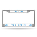NCAA North Carolina Tar Heels 12" x 6" Silver Chrome Car/Truck/SUV Auto Accessory By Rico Industries