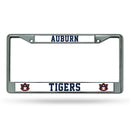 NCAA Auburn Tigers 12" x 6" Silver Chrome Car/Truck/SUV Auto Accessory By Rico Industries