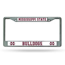 NCAA Mississippi State Bulldogs 12" x 6" Silver Chrome Car/Truck/SUV Auto Accessory By Rico Industries