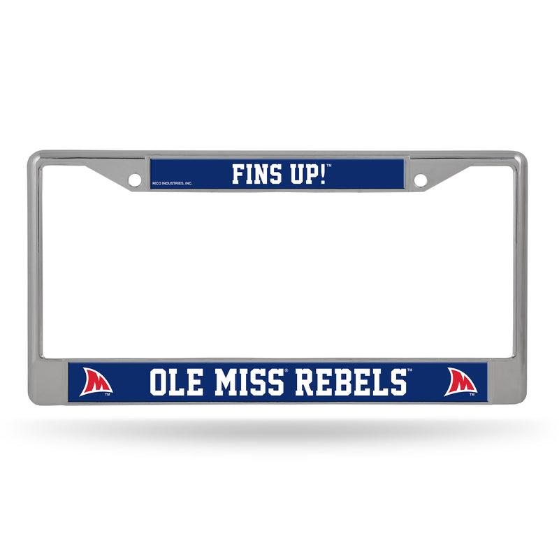 Mississippi University - Landshark Alternate Logo - Chrome Frame