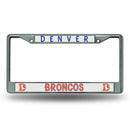 Denver Broncos Retro D Logo Chrome Frame
