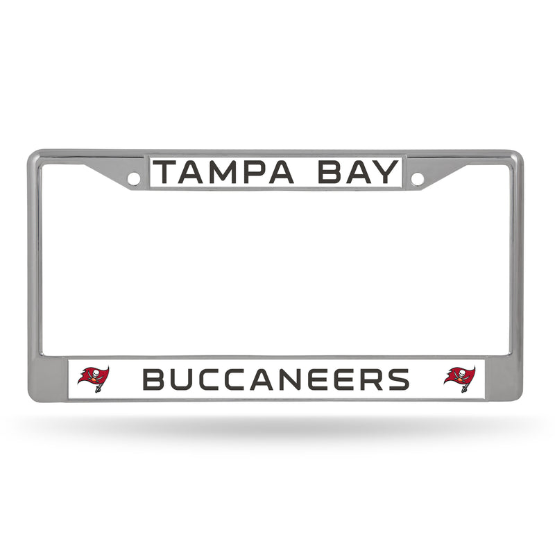 NFL Tampa Bay Buccaneers 12" x 6" Silver Chrome Car/Truck/SUV Auto Accessory By Rico Industries