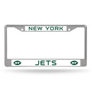 New York Jets 12" x 6" Chrome License Plate Frame