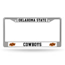 NCAA Oklahoma State Cowboys 12" x 6" Silver Chrome Car/Truck/SUV Auto Accessory By Rico Industries