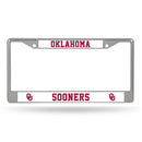 NCAA Oklahoma Sooners 12" x 6" Silver Chrome Car/Truck/SUV Auto Accessory By Rico Industries
