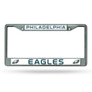 NFL Philadelphia Eagles 12" x 6" Silver Chrome Car/Truck/SUV Auto Accessory By Rico Industries