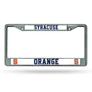 NCAA Syracuse Orange 12" x 6" Silver Chrome Car/Truck/SUV Auto Accessory By Rico Industries