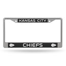Chiefs - Carbon Fiber Design -  Chrome Frame W/ Printed Inserts