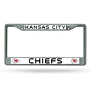 NFL Kansas City Chiefs 12" x 6" Silver Chrome Car/Truck/SUV Auto Accessory By Rico Industries