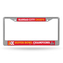 Chiefs 2 Time Super Bowl Champions Chrome Frame