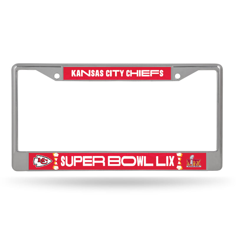 Kansas City Chiefs 2025 Super Bowl LIX Bound Chrome Frame