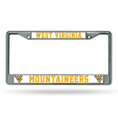 NCAA West Virginia Mountaineers 12" x 6" Silver Chrome Car/Truck/SUV Auto Accessory By Rico Industries