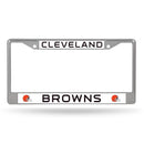 Cleveland Browns 12" x 6" Chrome License Plate Frame