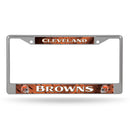 Cleveland Browns Chrome License Plate Frame (Printed Inserts)