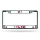 NCAA Southern California Trojans 12" x 6" Silver Chrome Car/Truck/SUV Auto Accessory By Rico Industries