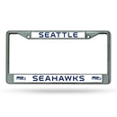 NFL Seattle Seahawks 12" x 6" Silver Chrome Car/Truck/SUV Auto Accessory By Rico Industries
