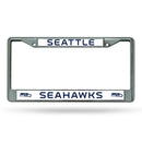 NFL Seattle Seahawks 12" x 6" Silver Chrome Car/Truck/SUV Auto Accessory By Rico Industries