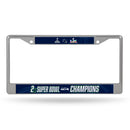 Kansas City Chiefs 4 Time Super Bowl Champions Chrome License Plate Frame